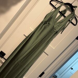 Abercrombie & Fitch Olive Green Halter Dress